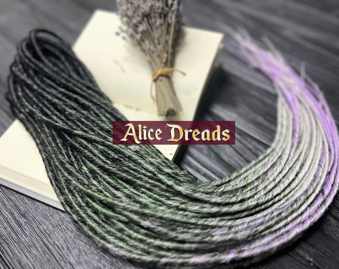 Ombre Synthetic Dreadlock Extensions: Black, Green, Silver, Lavender, grey, gray