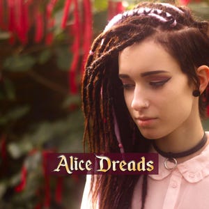 Double ended Dreadlock extensions set of natural look dreadlocks DE dreads accents pastel pink lavender twists locks