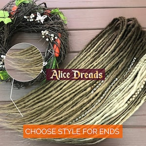 Set of natural look synthetic double ended dreads accent dreads custom dreadlocks dark brown blonde blond twists braids