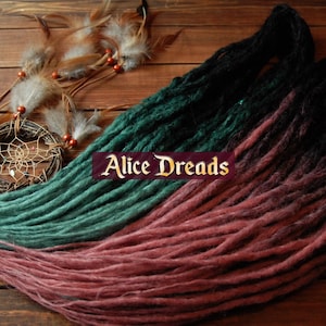 Dreads sintéticos personalizados, dreads para festivais e dreads boho com pontas duplas da Alice Dreads