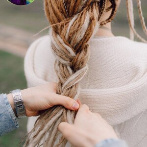 Blonde Dreadlock Extensions, Crocheted Synthetic Dread Set, Wedding DE SE Senegalese Dreads image 3