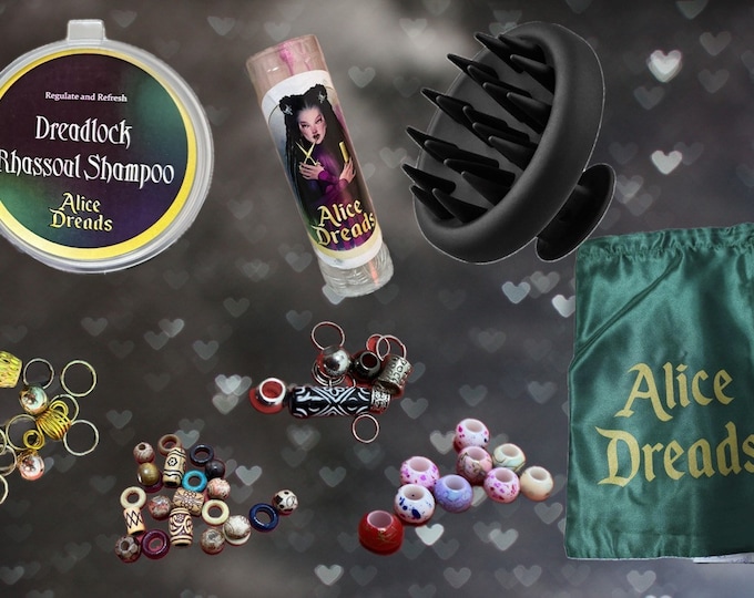 Handcrafted dreadlock accessories with love for Valentine's Day by Alice Dreads