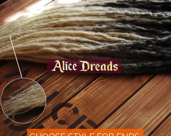 Custom dreadlocks Black and blond crochet synthetic dreads double single ended accent hair extensions