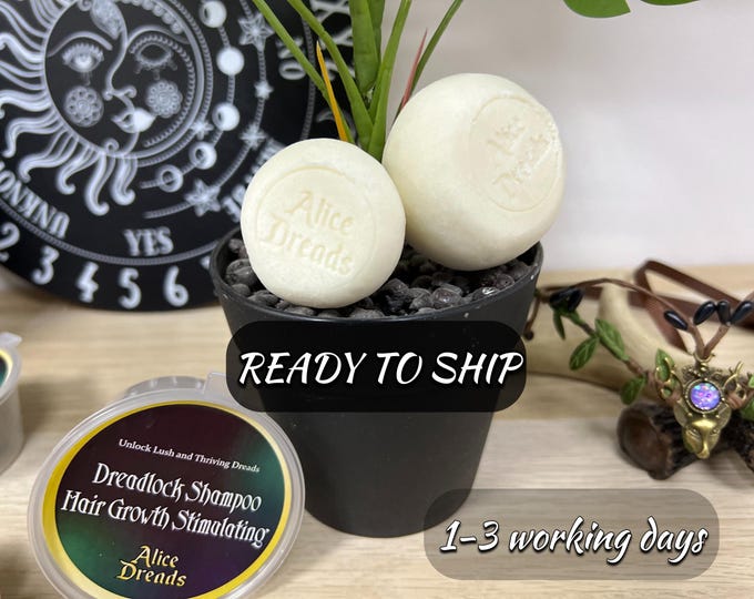Ginger Mint Dreadlock Shampoo Bar, Energizing Scalp Care, Volumizing Herbal Cleanser