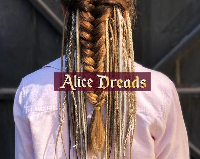 Boho Brown & Blonde Dreadlock Set: Braided Hair Extensions and Twists