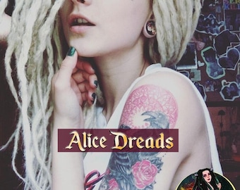 Blonde Synthetic dreads crochet DE/SE dreadlocks handmade by AliceDreads