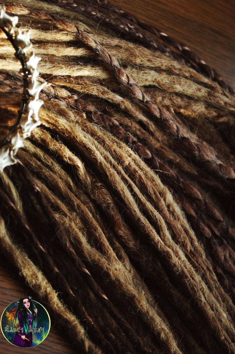 Crochet Synthetic Dreadlocks: Light Brown to dark Blonde Dreads image 4