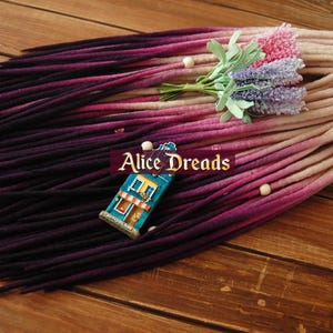 Wool Dreadlock Extensions: Magenta Peacock DE Dreads Gift Set