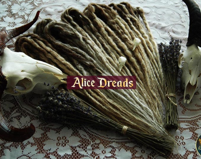 Dreadlock hair extensions Light brown to blonde dreads natural look dreadlocks