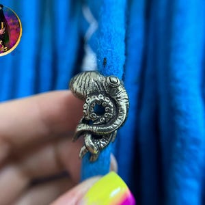 Metal bead for dreads octopus Dreadlock beads Braided Lanyard Pendant Octopus tentacles Accessories image 8