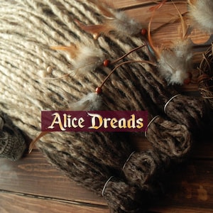 Crochet synthetic double ended DE dreads set BROWN BLONDE custom for full head handmade brown