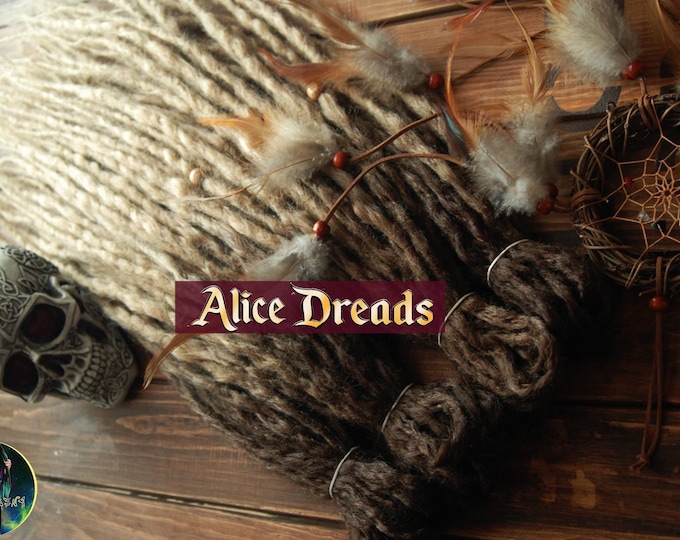Crochet Synthetic Double/Single Ended Dreads: Brown Blonde Full Head