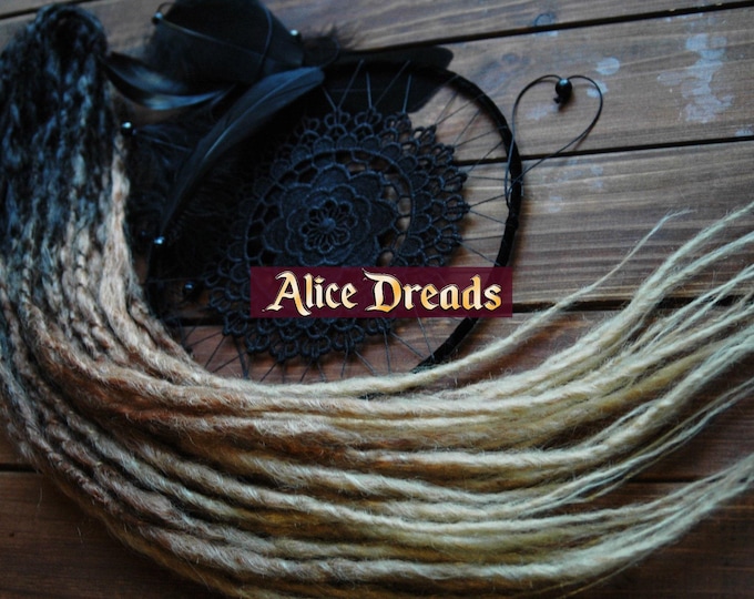 Crochet Synthetic Dreads: Double Ended Black Brown Blonde Ombre Extensions natural Dreadlocks