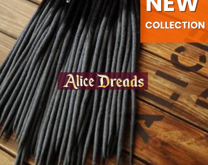 Wool Dreadlock Extensions: Black and Gray DE SE by Alice Dreads