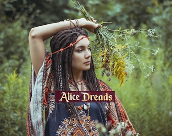 Crochet synthetic dreads double single ended dreadlocks DE natural look brown hair extensions