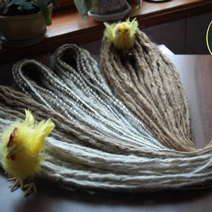 Blonde Dreadlock Extensions, Crocheted Synthetic Dread Set, Wedding DE SE Senegalese Dreads image 2