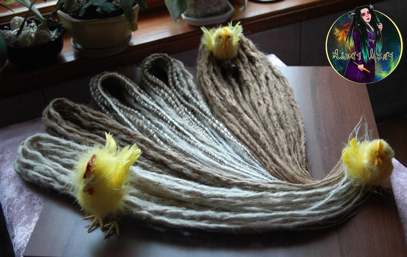 Blonde Dreadlock Extensions, Crocheted Synthetic Dread Set, Wedding DE SE Senegalese Dreads image 2