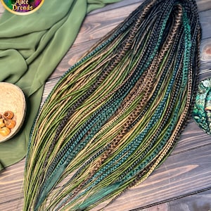 Dreads sintéticos finos estilo boho preto a verde oliva, esmeralda, loiro, marrom, preto ombre dreadlocks extensões de cabelo longo com tranças
