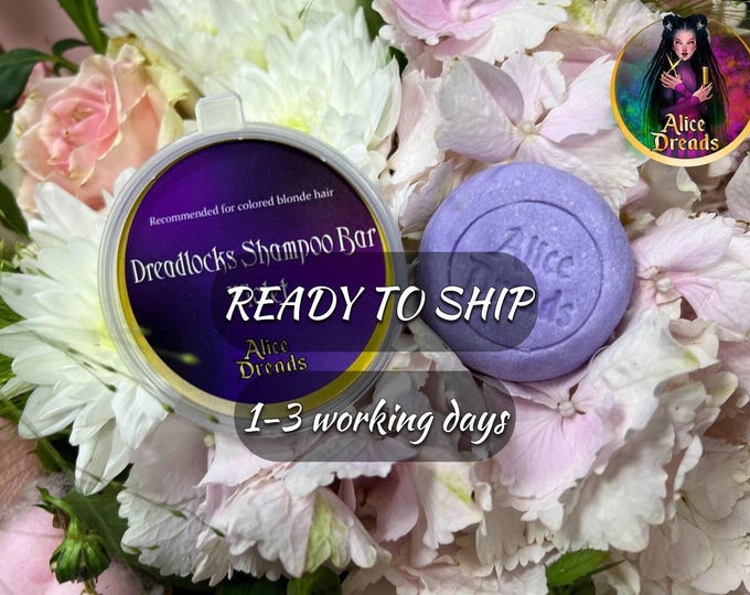 Violet Dreadlock Shampoo Bar, Purple Toning Soap for Blonde Extensions, Color Protection(US Shipping)