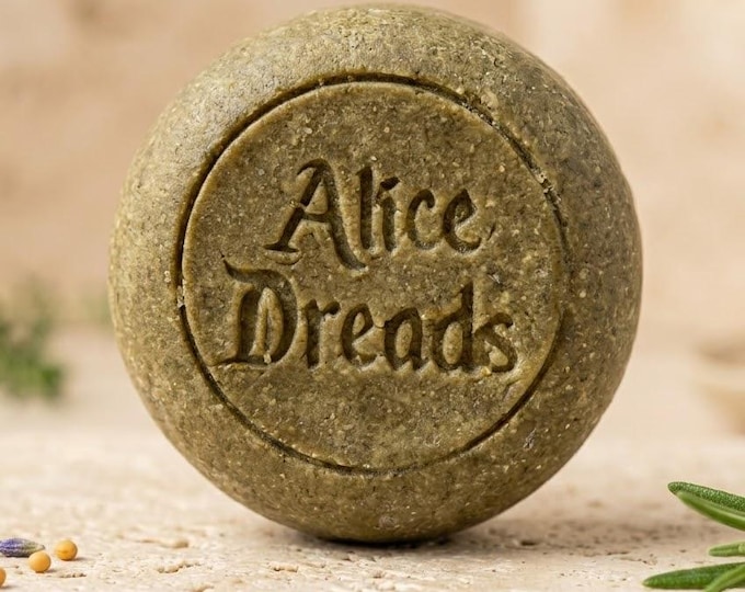 Neem Tea Tree Dreadlock Shampoo Bar, Purifying Scalp Cleanser, Natural Hair Care