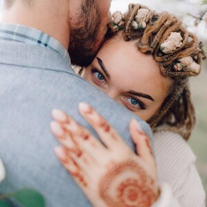 Blonde Dreadlock Extensions, Crocheted Synthetic Dread Set, Wedding DE SE Senegalese Dreads image 5