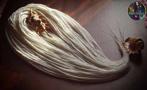 70 Double Ended Synthetic Dreadlocks Snow White De Dreads Etsy