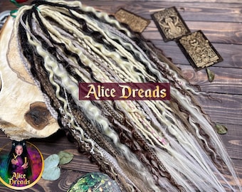 Crochet Synthetic Dreads: Blonde, Silver, Brown Curly Hair Extensions