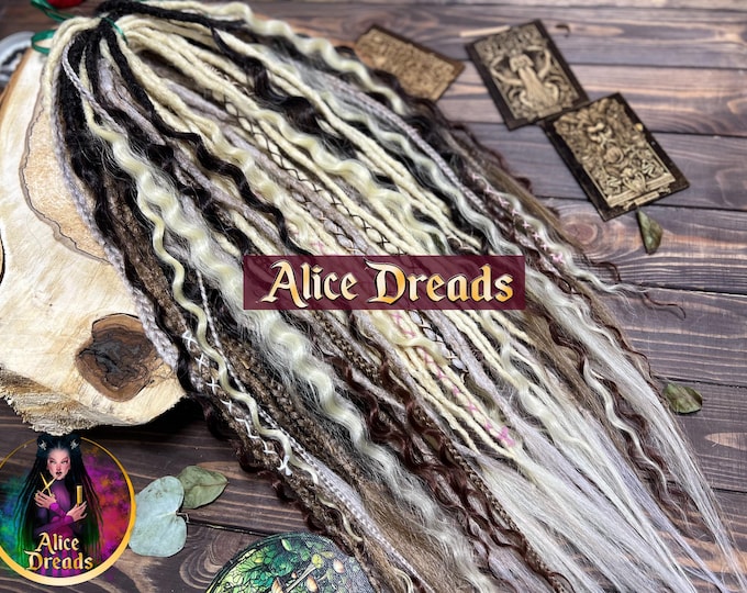 Crochet Synthetic Dreads: Blonde, Silver, Brown Curly Hair Extensions