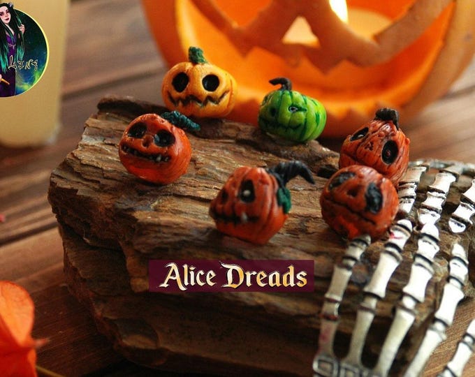 Jack o' Pumpkin Bead for dreads Halloween party dreads terrible