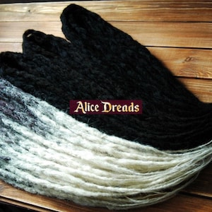 Hair dreadlock extensions synthetic dreads Long Black and blonde Swan Dreadlocks
