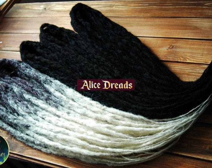 Hair dreadlock extensions synthetic dreads Long Black and blonde Swan Dreadlocks