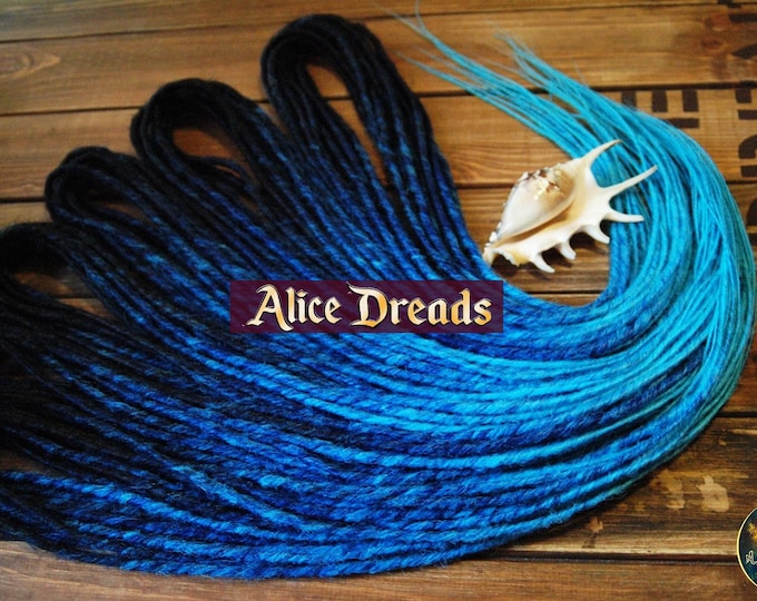 Dreadlock extensions Set of ombre DE dreads Sea Collection Hair extensions double ended dreadlocks
