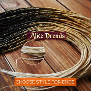 Hair extensions synthetic double ended dreads black brown blonde natural look thin dreadlocks