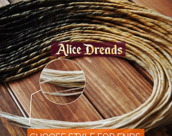 Hair extensions synthetic double ended dreads black brown blonde natural look thin dreadlocks
