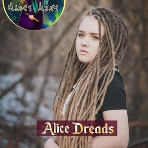 Natural look dreadlocks x10 or Full set Crochet synthetic dreads light brown to dark blonde by AliceDreads