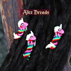 Dreadlock extensions Unicorn Beads for dreads Adventure Time Lady Rainicorn Dreadlocks