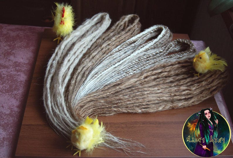 Blonde Dreadlock Extensions, Crocheted Synthetic Dread Set, Wedding DE SE Senegalese Dreads image 4