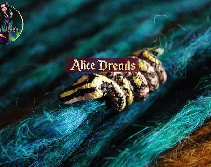 Handmade Snake Dreadlock Bead: Polymer Clay Hair Jewelry