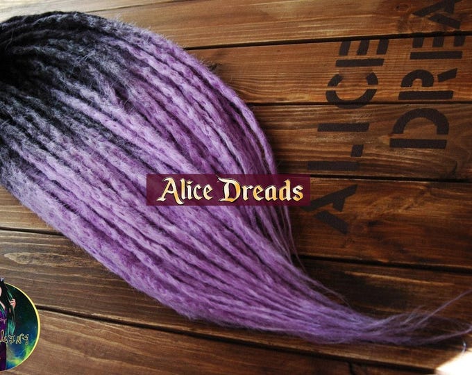 Purple dreadlock extensions synthetic dreads double ended dreadlocks hair extensions black lilac ombre