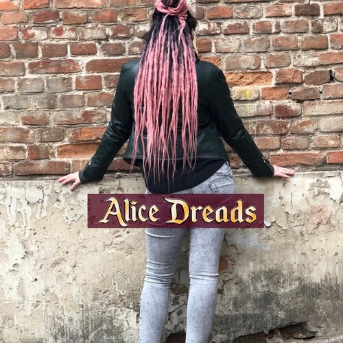 100 Black & Pink Dreads Dreadlocks Hair Extensions Amazon.com : Kraler 24 inch 40 Strands Thick Dreadlock  main image 4