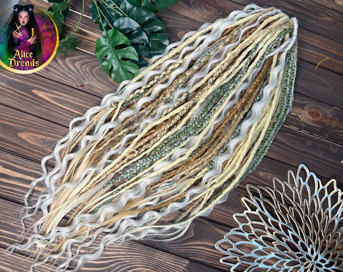 Boho Crochet Dreadlocks: Blonde Curly Synthetic Braided Hair Extensions