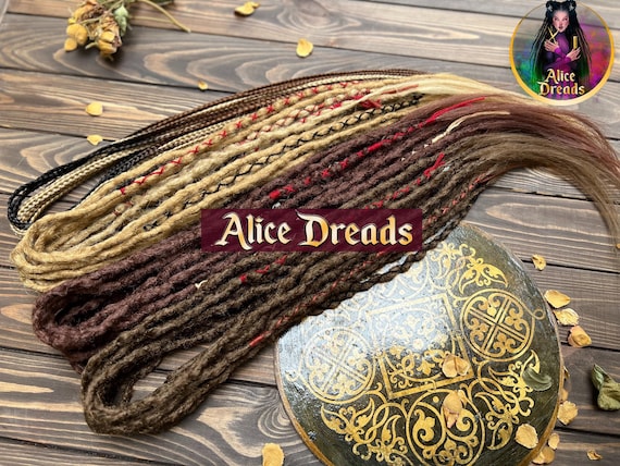 Handmade Crocheted Brown reusable dreadlocks Copper Brown Dreadlock Extensions – Crochet Dreads With  main image 3