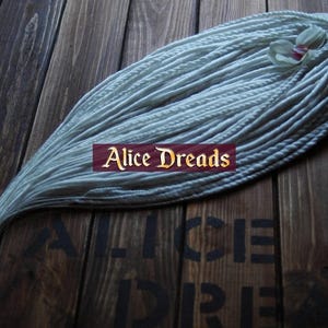 Set of white synthetic double ended DE dreads white dreadlocks