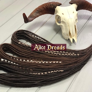 Synthetic dreads double ended or single ended dreadlocks shades of brown thin locks