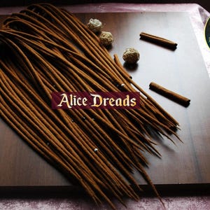 Dreadlock extensions Full Set of light brown wool dreads