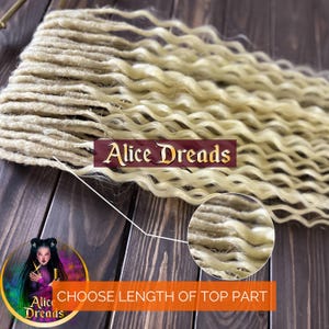 Set of curly blonde dreads wavy synthetic double or single ended dreadlocks accent custom dreadlocks blond hair extenions