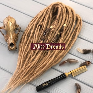 Honey Blonde Crochet Dreads: Synthetic Kanekalon DE/SE Dreadlocks