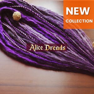 Set of crochet synthetic double ended dreads. Shades of purple lavender