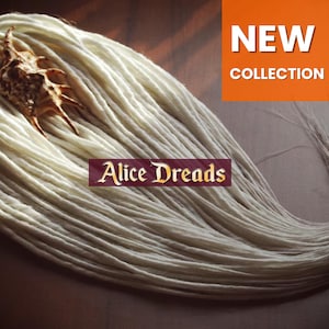 Extensões de dreadlock 70 dreadlocks sintéticos de ponta dupla DE Dreads extensões de cabelo branco neve Dread Fall
