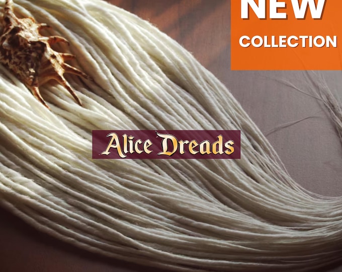 Snow White Dreadlock Extensions: Double Single Ended Synthetic Thin Twisted  Dreads